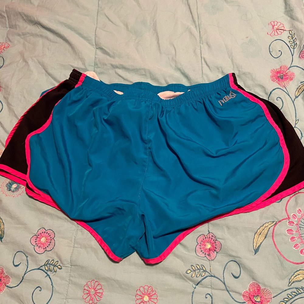 Blue athletic shorts